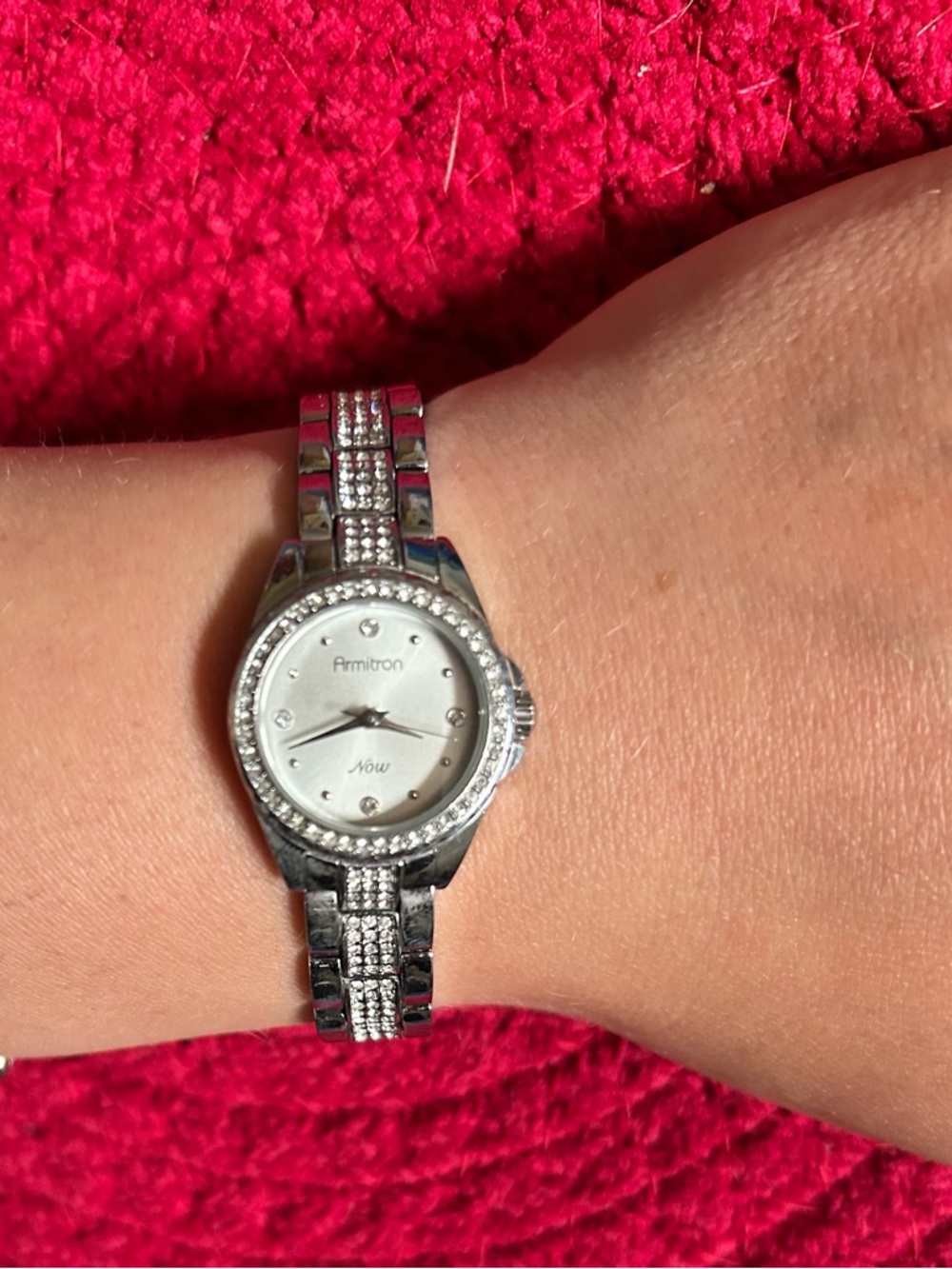 Armitron Silver Crystal Accent Women's Bracelet Watch